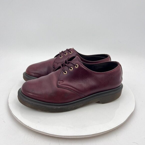 Dr Martens Air Cushion Sole 10078 Women Size 6 Brown Leather Low Top Derby Shoes - Picture 1 of 14